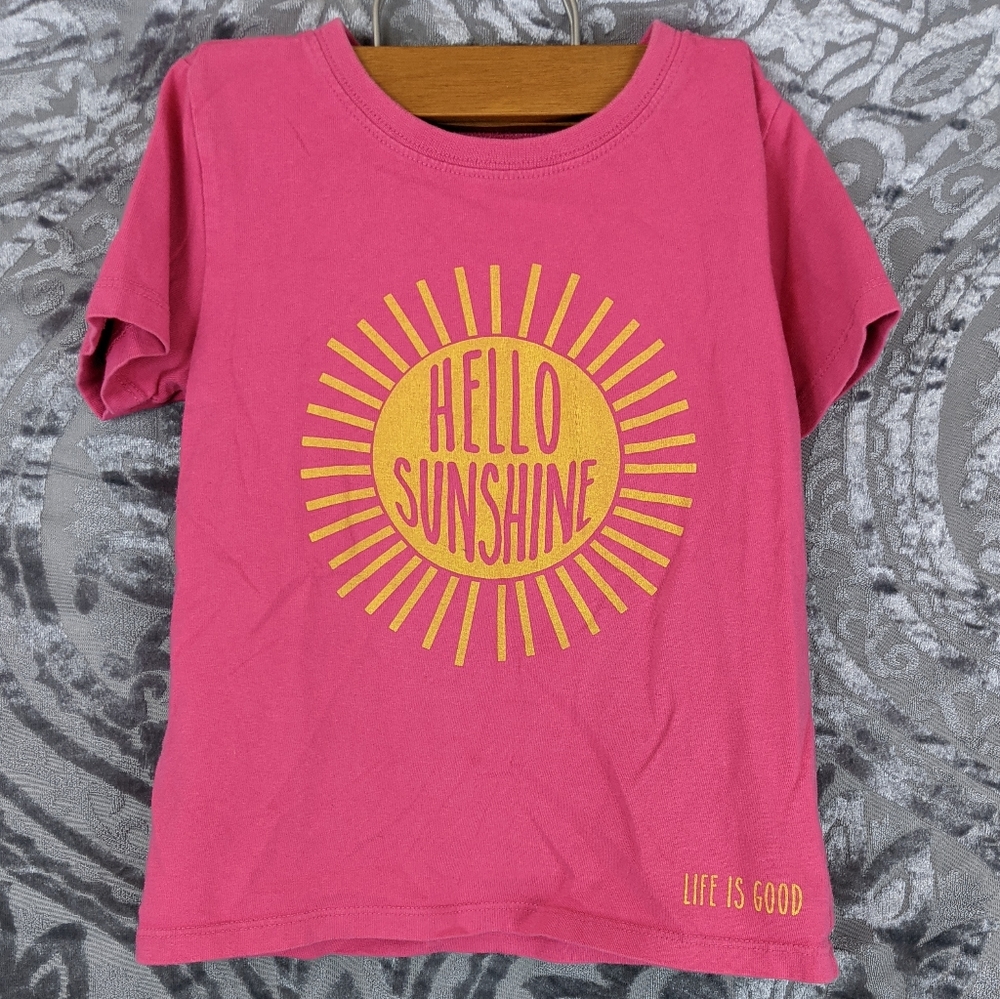 Life is Good Pink Yellow Hello Sunshine 4T